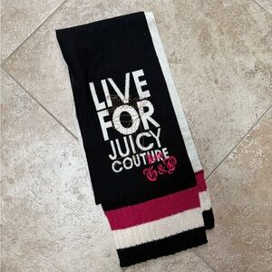 Juicy Couture Black and Pink Scarf